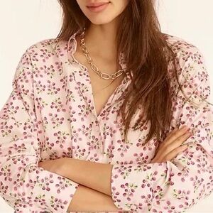 NWT JCrew Whisper Peach Berry button down